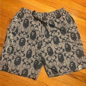 Coach x Bape Gray Shorts XXXL (Mint Condition)